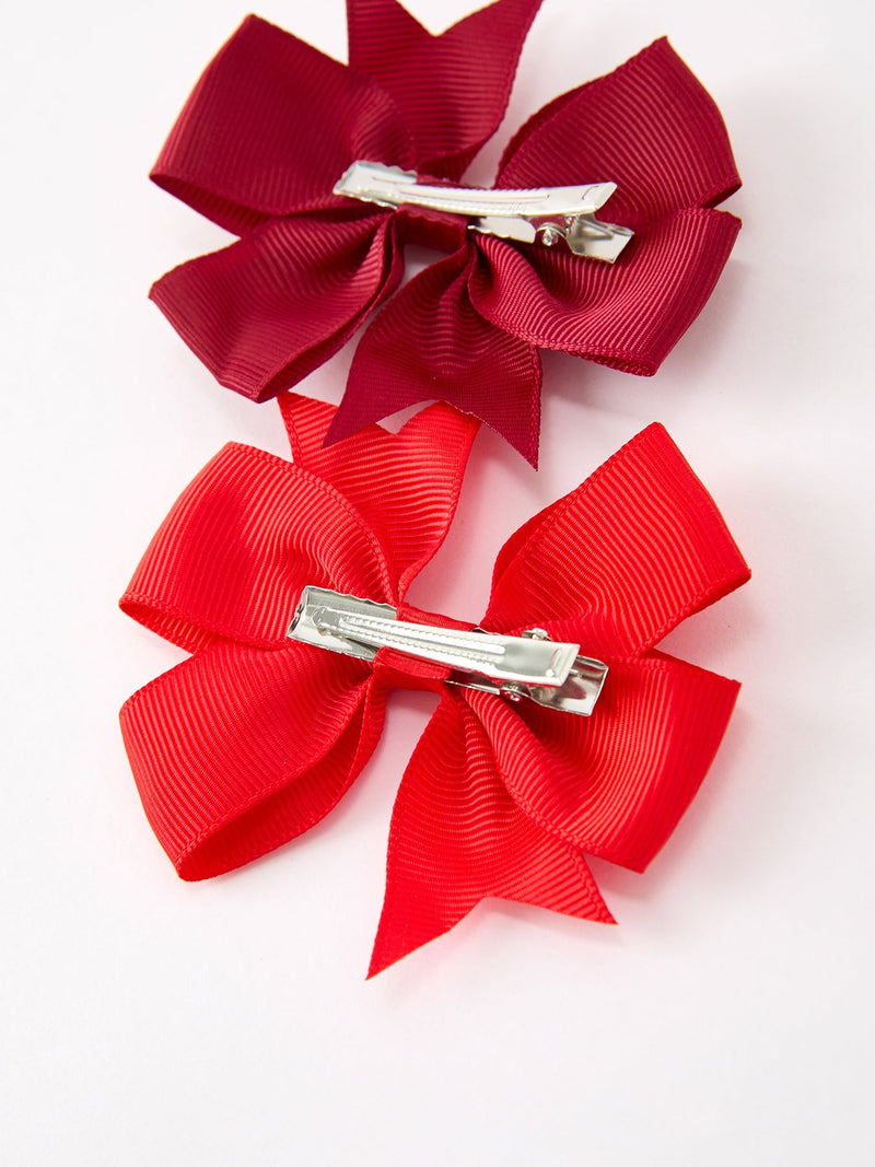 Fall Bow Hair Clip Set - 12