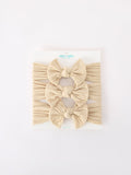 Baby Girl Bow Headband Same Color 3 Piece Set - 10