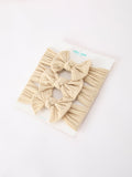 Baby Girl Bow Headband Same Color 3 Piece Set - 11