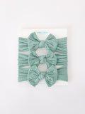 Baby Girl Bow Headband Same Color 3 Piece Set - 16