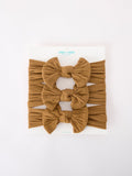 Baby Girl Bow Headband Same Color 3 Piece Set - 20