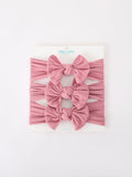 Baby Girl Bow Headband Same Color 3 Piece Set - 22