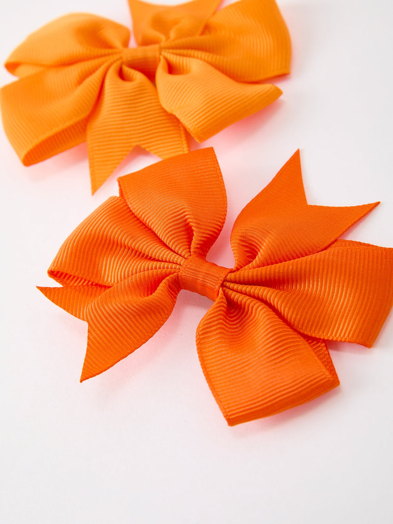 Fall Bow Hair Clip Set - 3