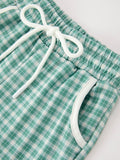 Western Plaid Horse Embroidery Boy Pants Set - 10