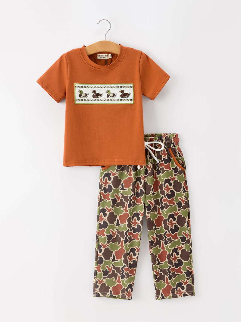 Duck Camo Embroidered Duck Boy Pant Set - 1
