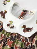 Duck Camo Embroidered Duck Girl Dress Short Sleeves - 3
