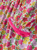 Hot Pink Bow Floral Girl Dress - 5