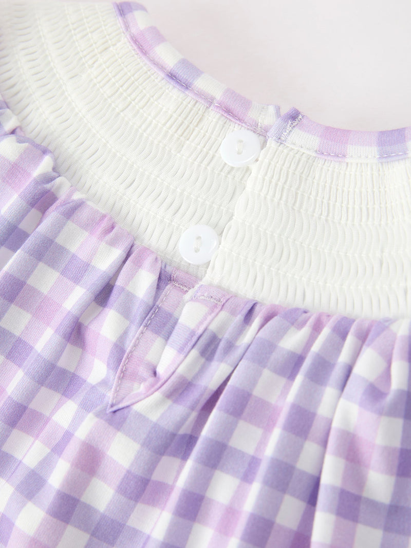 Halloween Ghost Plaid Bow Girls Bloomer Set - 4