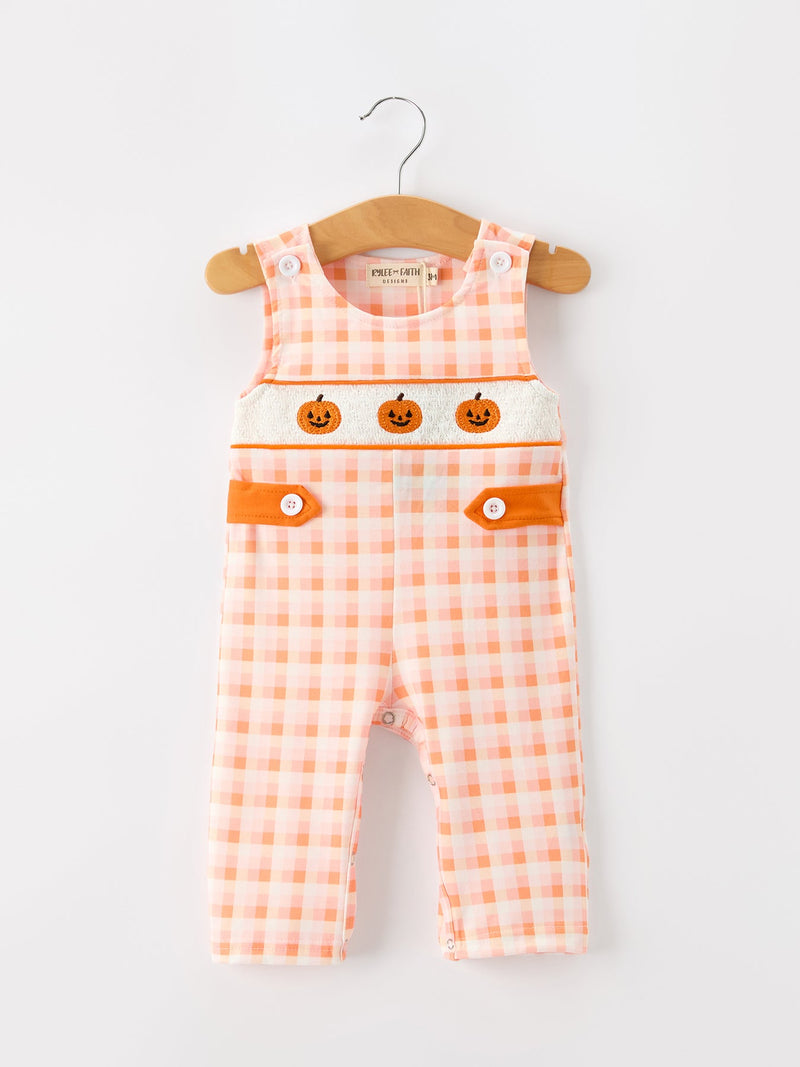 Halloween Pumpkin Plaid Boys JonJon - 1