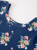 Fall Floral Girls Long Sleeve Dress - 2