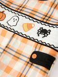 Halloween Plaid Boys JonJon Romper - 4