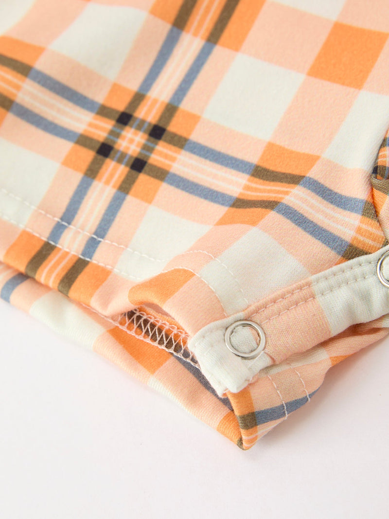 Halloween Plaid Boys JonJon Romper - 5