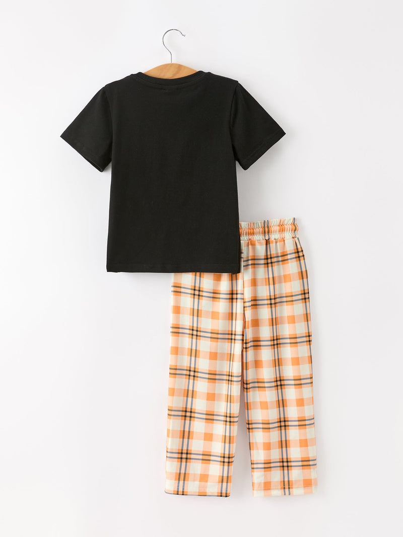 Halloween Plaid Boys Pant Set - 2