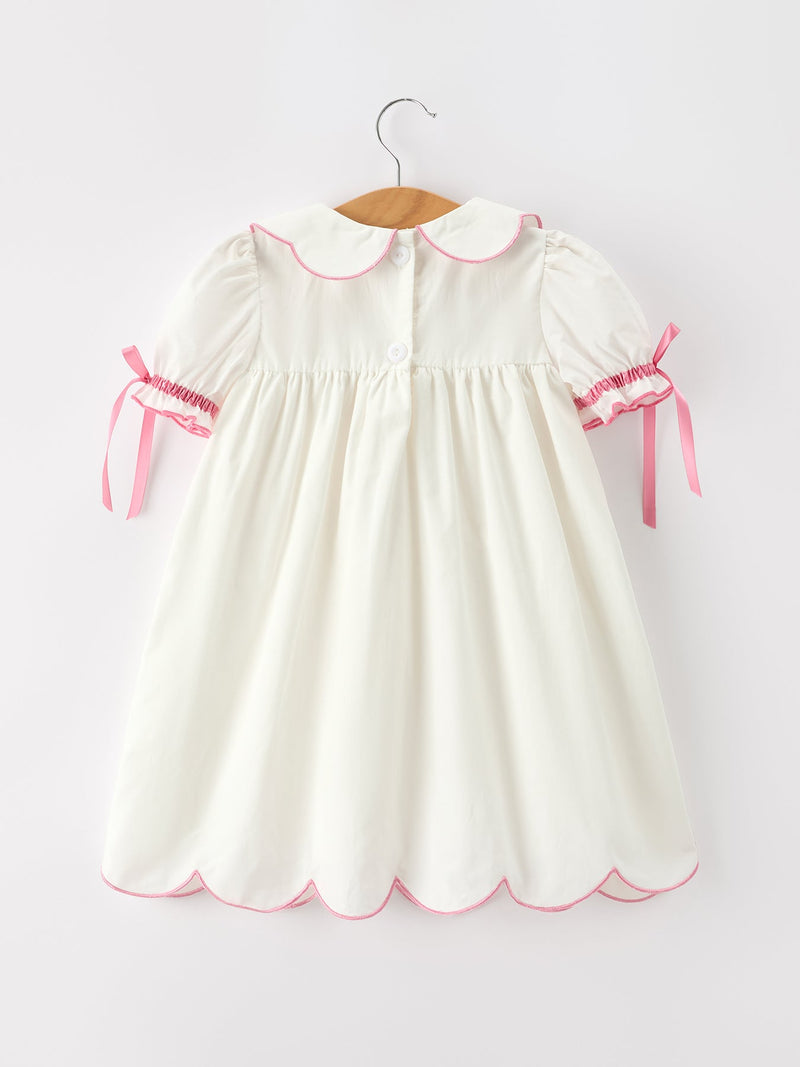 Pink Cross Bishop Christening Girls Dress - 2