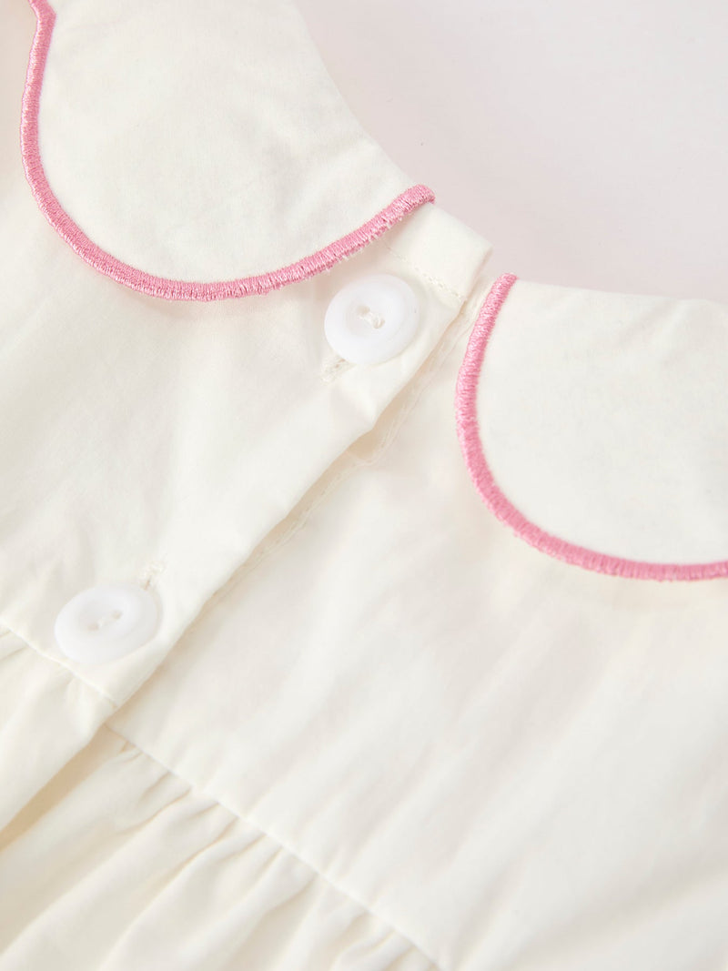 Church Christ Pink Cross Bishop Christening Girls Bloomer Set - 5