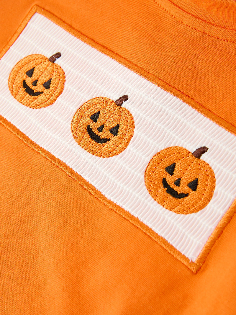 Halloween Pumpkin Plaid Boys Pants Set - 4