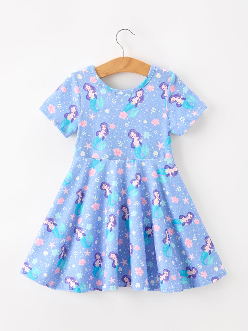 Ocean Fantasy Twirl Girls Dress - 2