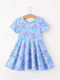 Ocean Fantasy Twirl Girls Dress - 1