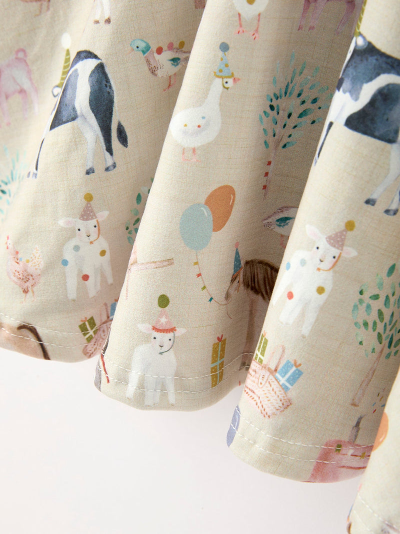 Farm Animal Birthday Twirl Girls Dress - 3