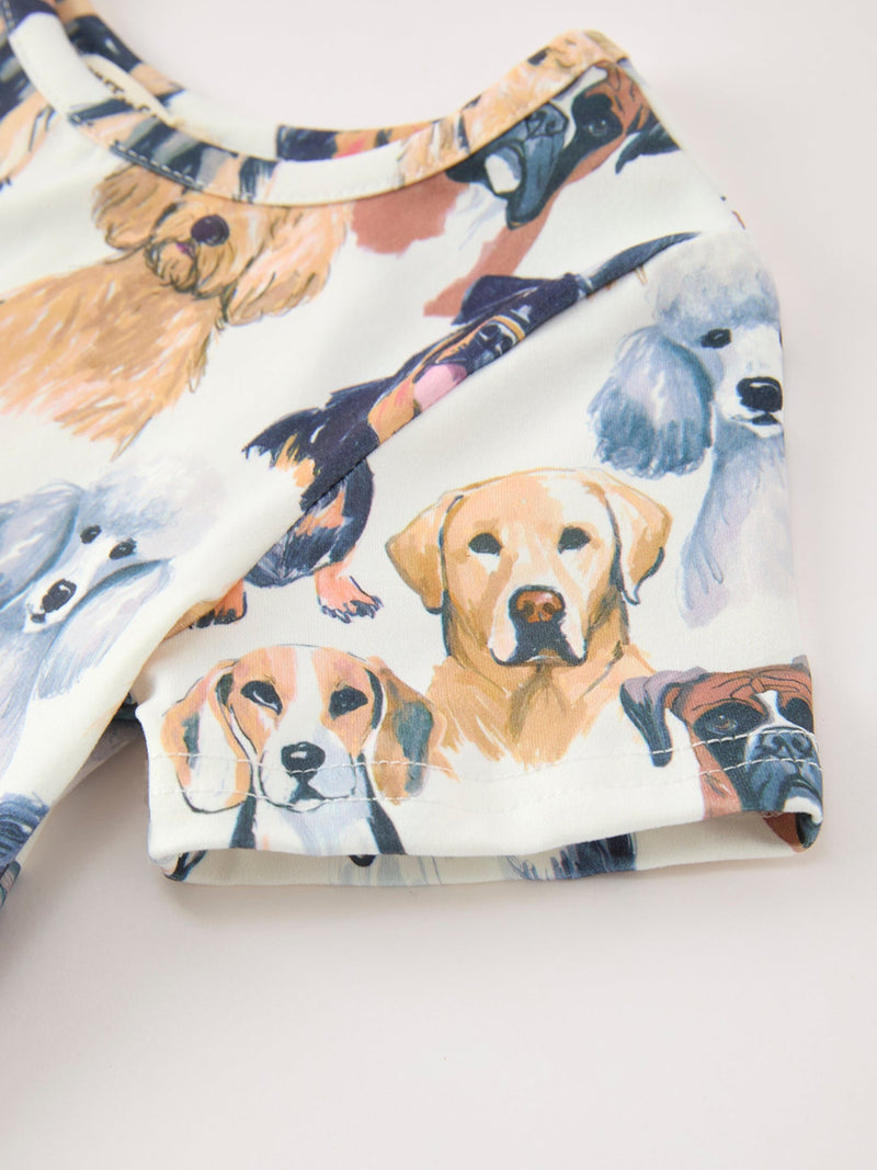 Watercolor Dog Breed Twirl Girls Dress - 4