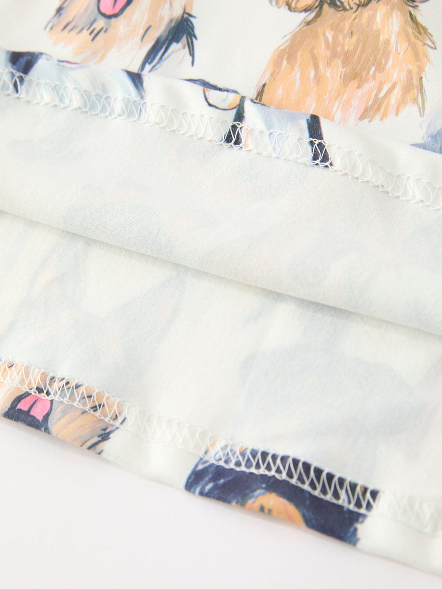 Watercolor Dog Breed Twirl Girls Dress