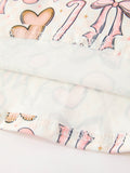 Pink Bow Reindeer Candy Cane Girls Twirl Dress - 5