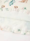 Neutral Puppy Floral Twirl Girls Dress - 5