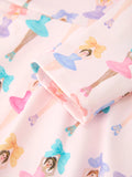 Fall Colorful Ballet Character Girls Long Sleeve Twirl Dress - 9