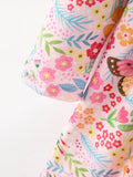 Fall Butterfly Floral Print Girls Ruffle Hem Twirl Dress - 9
