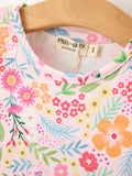 Fall Butterfly Floral Print Girls Ruffle Hem Twirl Dress - 10
