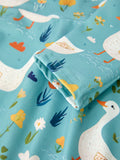 Fall Goose Print Girls Long Sleeve Twirl Dress - 5