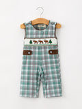 Plaid Moose Smocked Baby Boy JonJon - 1