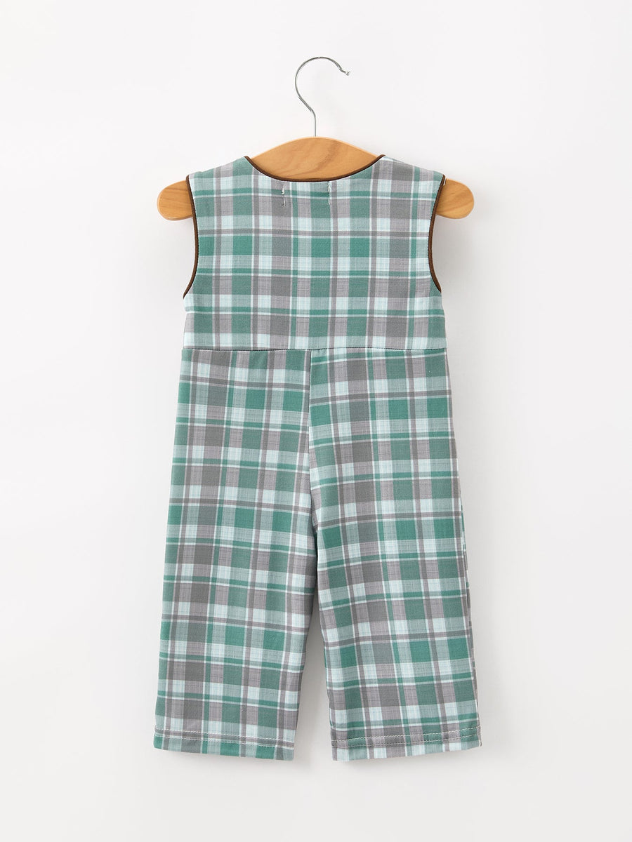 Plaid Moose Smocked Baby Boy JonJon