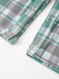 Plaid Moose Smocked Baby Boy JonJon - 5