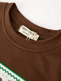 Plaid Moose Smocked Boys Short Sleeve Pant Set - 4