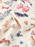 Fall Dog Print Girls Long Sleeve Twirl Dress - 4