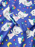 Halloween Ghost Cat Print Girls Long Sleeve Twirl Dress - 4