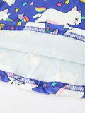 Halloween Ghost Cat Print Girls Long Sleeve Twirl Dress - 5