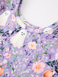 Halloween Ghost Pumpkin Girls Long Sleeve Twirl Dress - 9