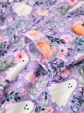 Halloween Ghost Pumpkin Girls Long Sleeve Twirl Dress - 10