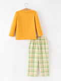 Thanksgiving Turkey Smocked Boys Pant Set - 2