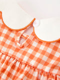 Thanksgiving Halloween Pumpkin Puff Sleeve Girls Bloomer Set - 3