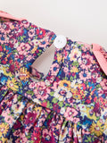 Pink Floral Petals Collar Girl Dress - 4