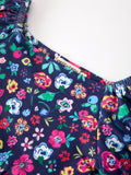 Fall Vintage Wildflower Puff Sleeve Girls Dress - 3