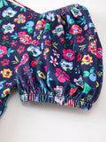 Fall Vintage Wildflower Puff Sleeve Girls Dress - 4