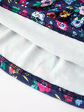 Fall Vintage Wildflower Puff Sleeve Girls Dress - 5