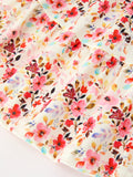 Fall Vintage Floral Puff Sleeve Girls Dress - 5