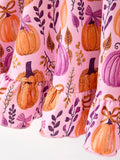 Thanksgiving Halloween Pumpkin Bow Ruffled Girls Dress - 5