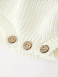 Winter Christmas Tree Girls Knit Romper Bow Long Sleeve - 5