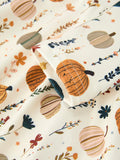 Fall Orange Pumpkin & Leaf Twirl Girls Dress - 4